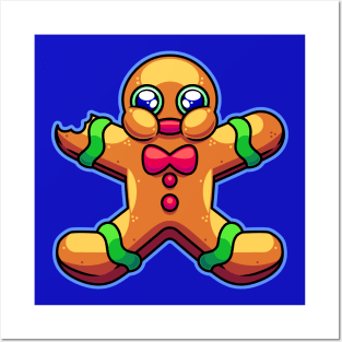 Hungry Gingerbread Man Posters and Art